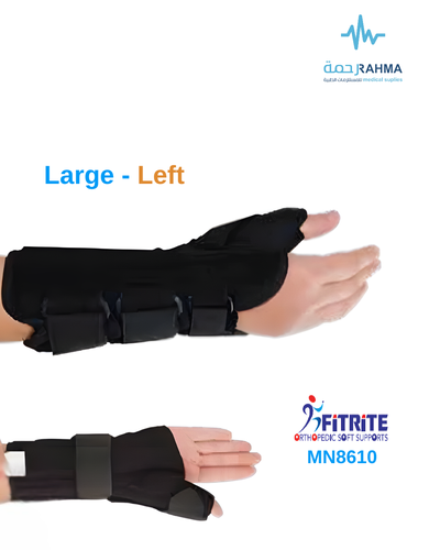 دعامة للرسغ-يسار-FitRite Wrist Splint Thumb Spica-Large-Left