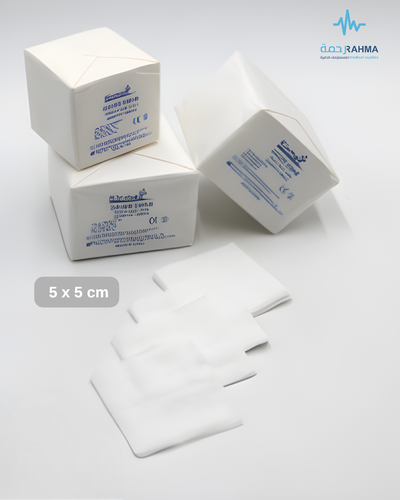 شاش غير معقم 100 حبه Kinmed Gauze Swab 100pcs5x5cm