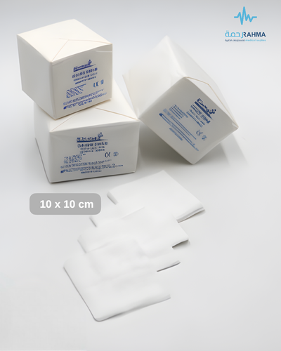 شاش غير معقم 100 حبه 10x10cm -Kinmed Gauze Swab 100pcs