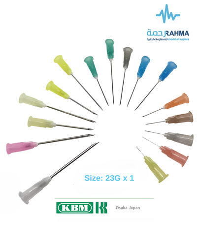 نيدل سرنج معقم 23GX1-KBM Single Use Only Disposable Needle 100 pcs 23GX1