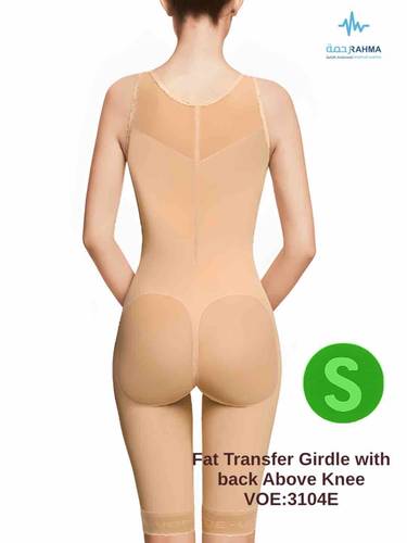 مشد بعد عمليات شفط الدهون من الظهر والعلي الركبة مع نقل الدهون للارداف -VOE Fat Transfer To Buttocks Girdle High Waist With Extended Back Above The Knee-3104E-S