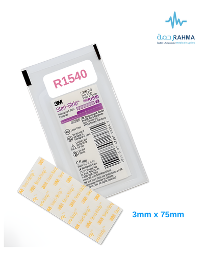 ضمادات مقواة لغلق الجروح بالجلد-3M Steri-Strip Reinforced Skin Closures 3X75mm