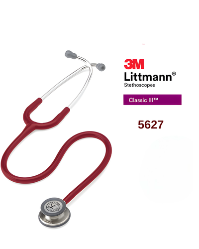 سماعة طبيب عنابي-3m Littmann Classic lll Stethoscope Burgundy
