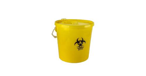 حاوية نفايات طبية دائري /اصفر 10 لتر Sharp Container Yellow Round 10 liter