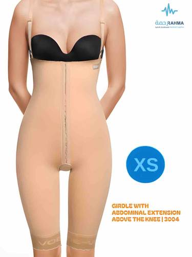 ‎مشد بعد عمليات شفط الدهون في البطن والفخذين والورك-VOE Abdominal girdle above the knees Beige  3004-XS
