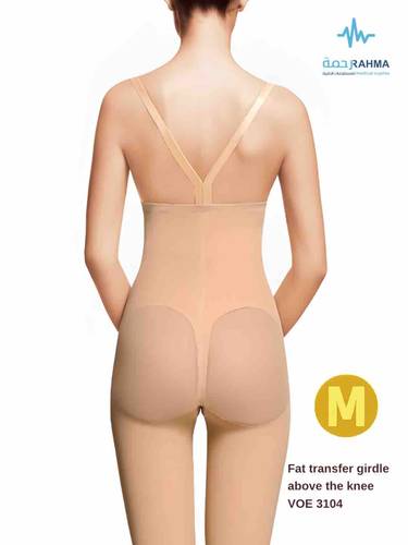 مشد بعد عمليات شفط الدهون ونقلها للارداف-VOE Fat Transfer To Buttocks Girdle High Waist Above The Knee Beige - 3104-M