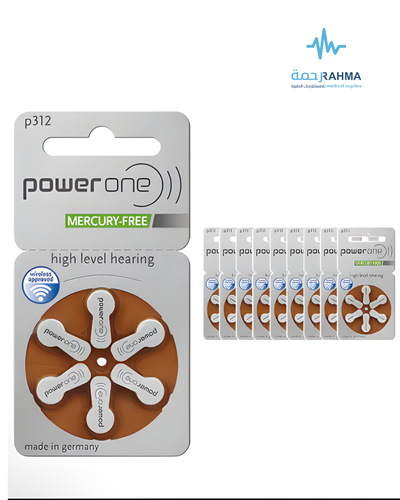 بطارية سماعة الاذن 312-Power One Hearing Aid Batteries 312