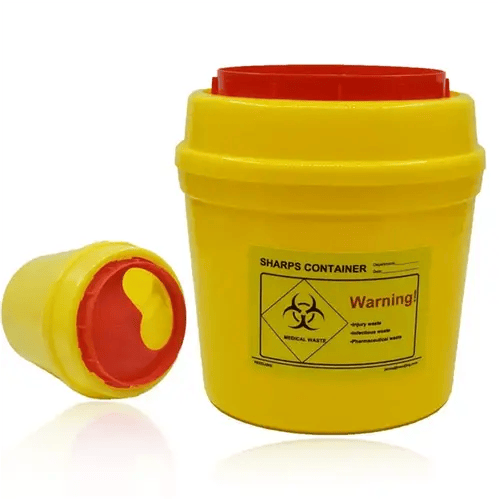 حاوية نفايات طبية دائري /اصفر 5 لتر Sharp Container Yellow Round 5 liter