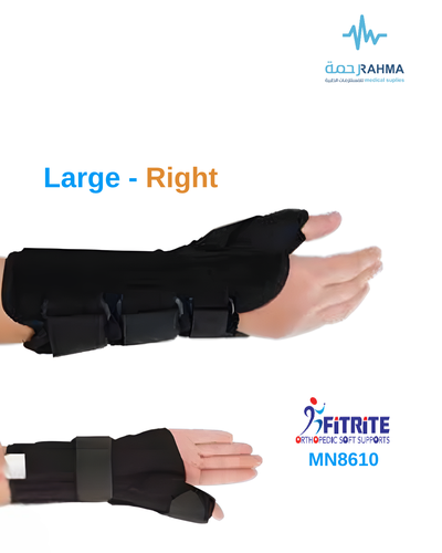دعامة للرسغ-يمين-FitRite Wrist Splint Thumb Spica-Large-Right