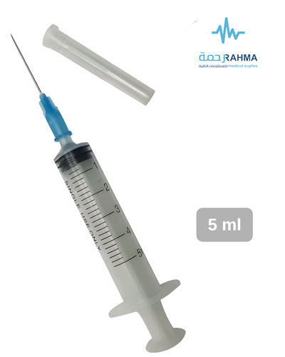 ابرة حقن سرنج 25G*1/4-Greetmed Disposable Syringe Luer Look 5ML 25G*1/4