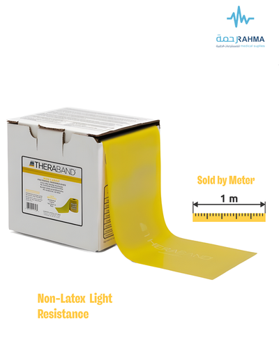 ثيرباند اصفر غير مطاطي مقاومة خفيفة جدا -TheraBand Non-Latex Light Resistance Yellow Jaune Amarilla
