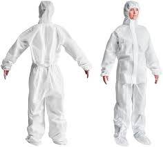 Disposable Coverall XL لباس عزل ابيض مقاس اكس لارج