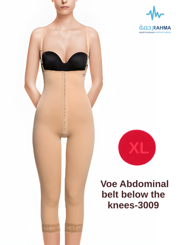 حزام بطن أسفل الركبتين لشفط الدهون في البطن والورك والفخذ والركبة، Voe Abdominal belt below the knees-3009-XL