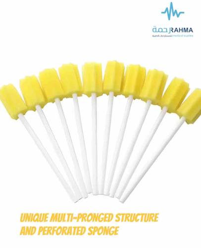 اعواد الفم للتنظيف اصفر AT Dentips Disposable Oral Swabs 50
