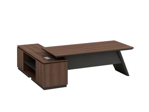 طاولة مكتب خشبية باطار أسود فخمKT-04T2420 - 2400*2000*750MM -