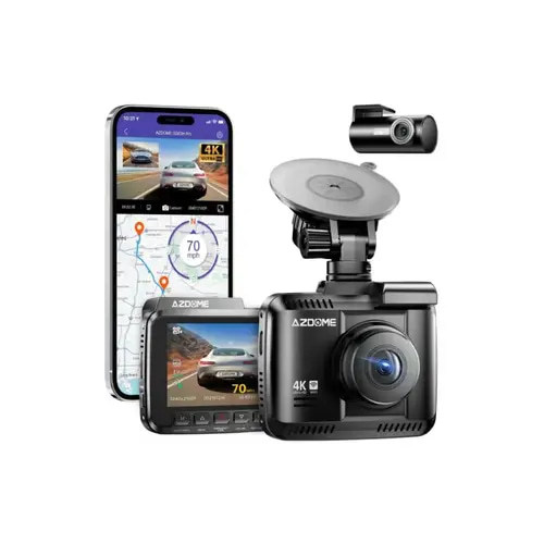  داش كام ازدوم GS63 Pro تسجيل 4K ثنائية القنوات مع وضع ليلي ونظام  GPS 