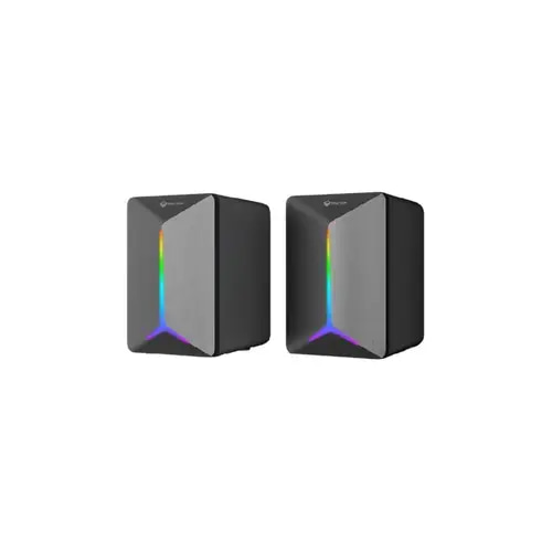 ميشن – سماعات ستيريو مكتبية للألعاب بإضاءة MT-SP2011 - RGB - رمادي