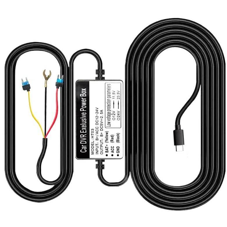  أزدوم كيت توصيل مباشر منفذ تايب سي لوضع الوقوف للداش كام HT03 - أسود