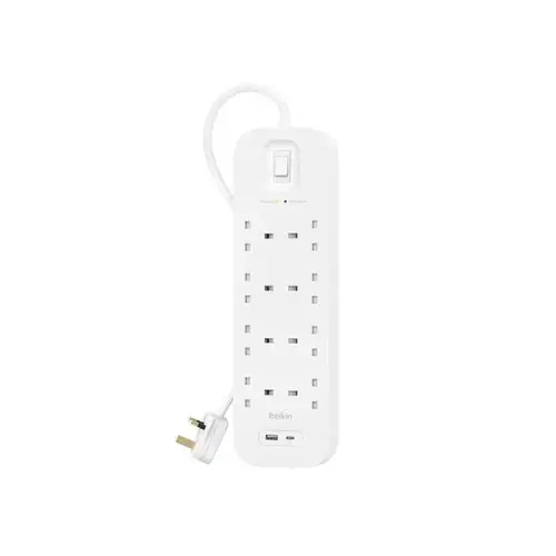 توصيلة بيلكن 8 منافذ طاقة مع منفذ تايب سي PD بقوة 18 واط ومنفذ USB-A