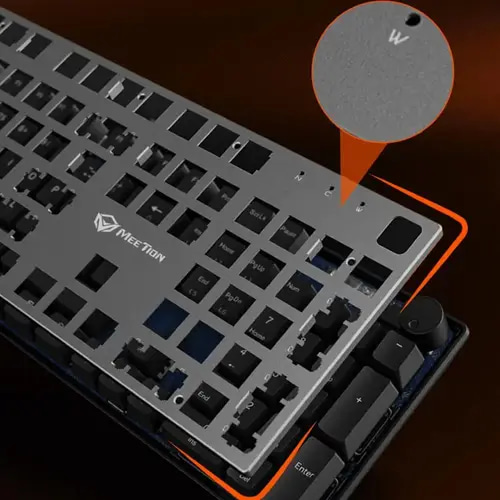 ميشن – لوحة مفاتيح ميكانيكية للألعاب إضاءة RGB هوت سواب MT-MK009Pro– اسود