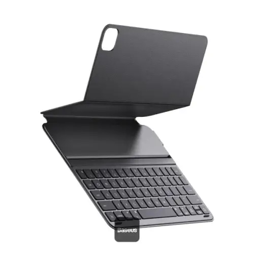 لوحة المفاتيح للايباد عربي انجليزي بيسوس لجهاز iPad Pro 11 بوصة (2018 إلى 2022) وiPad Air4/5/6 10.9 بوصة - رمادي