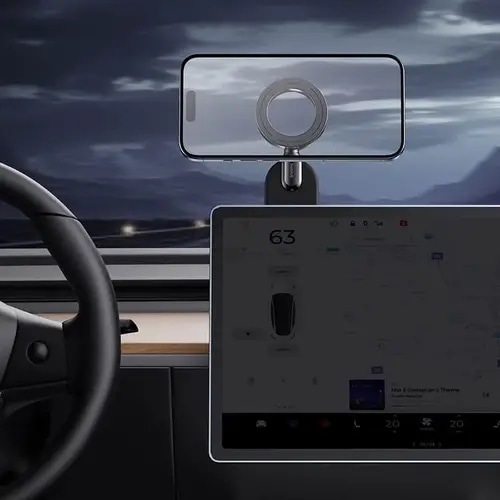 حامل جوال ماج سيف بيسوس c02 للسيارة قابل لتعديل الزاوية 360 درجة - اسود