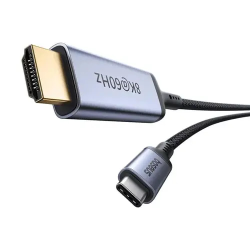 بيسوس وصله من تايب سي الي HDMI - تدعم 8K -قماش متر ونصف