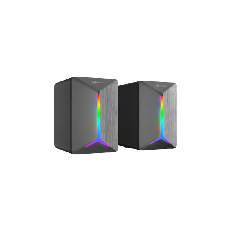ميشن – سماعات ستيريو مكتبية للألعاب بإضاءة MT-SP2011 - RGB - رمادي