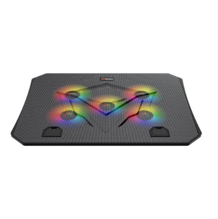ميشن – قاعدة تبريد لابتوب قيمنج بإضاءة RGB وخمس مراوح MT-CP3030 - اسود