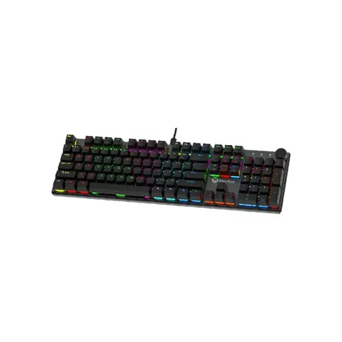 ميشن – لوحة مفاتيح ميكانيكية للألعاب إضاءة RGB هوت سواب MT-MK009Pro– اسود