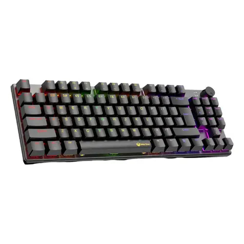 ميشن – لوحة مفاتيح ميكانيكية للألعاب حجم 80% هوت سواب بإضاءة MT-MK008Pro - RGB– اسود