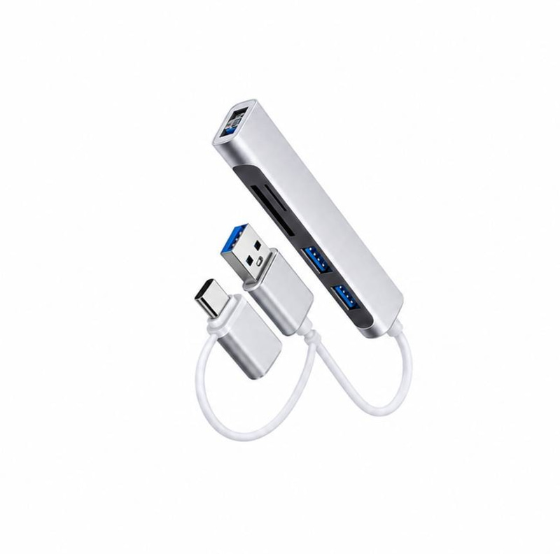 Microdigit MR362T موزع منافذ USB و Type-C متعدد 5 في 1
