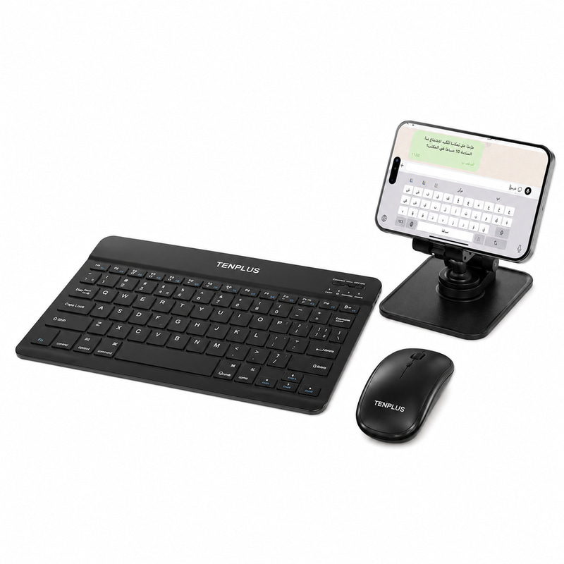 لوحة مفاتيح + ماوس + حامل جوال Tenplus T3577 (3 في 1)