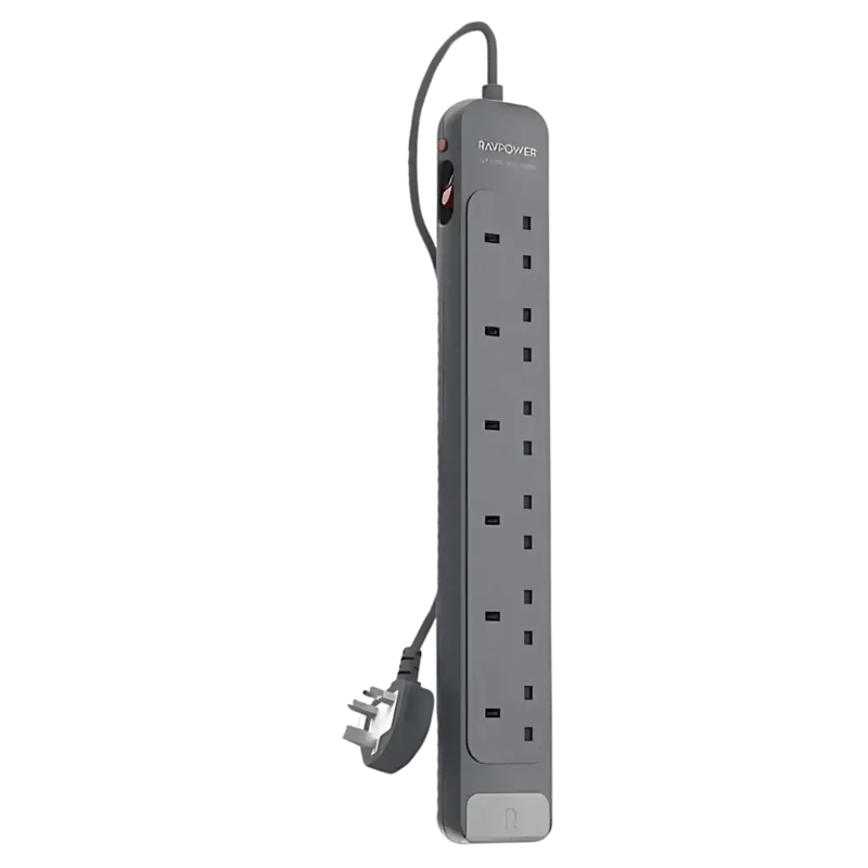 RAVPower 6 AC Outlets Power Strip 2M – مشترك كهرباء 6 منافذ بطول 2 متر