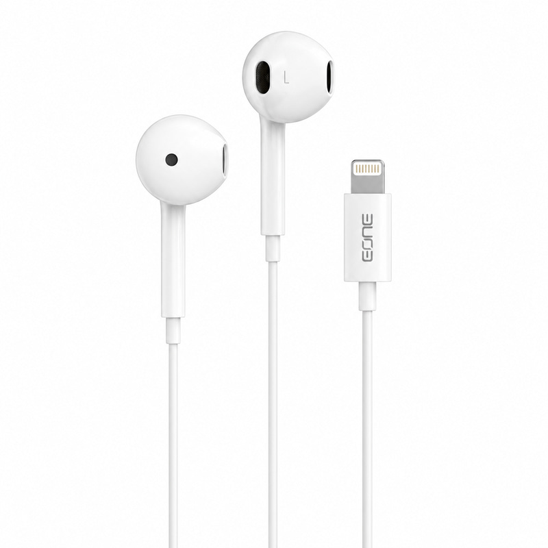 سماعة سلكية EONE Lightning بميكروفون مدمج لأجهزة iPhone