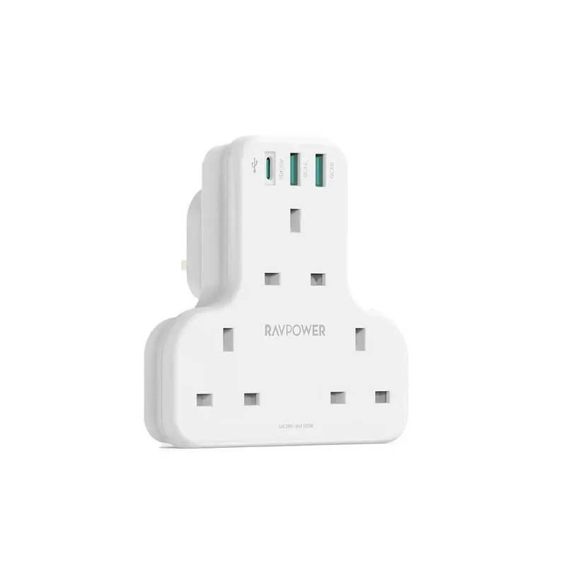 RAVPower PD Pioneer 20W 3-Port Charger with 3 AC Ports – RP-PC1036