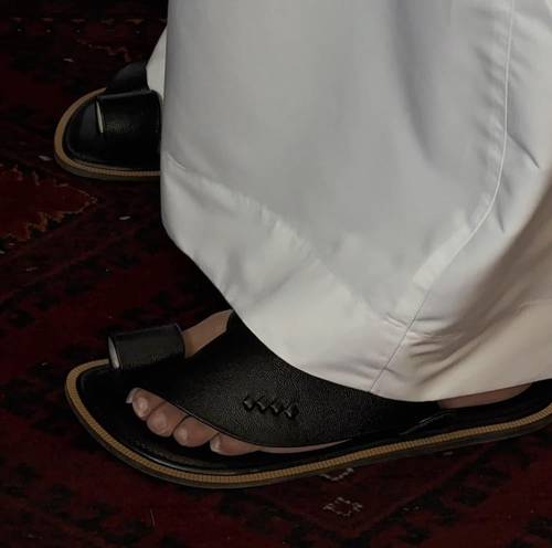 حذاء جلد فاخر اسود