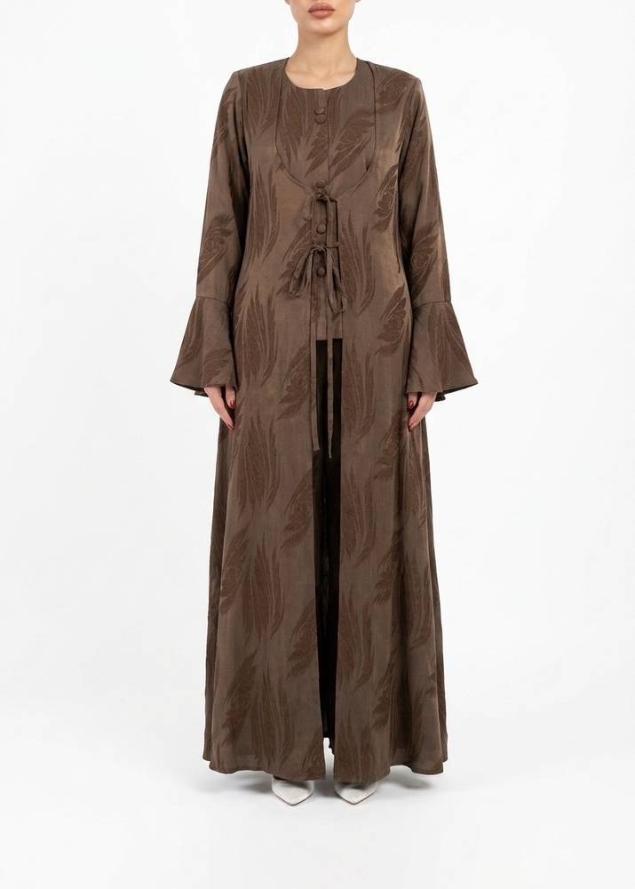 BAHIAH FLORAL SILK - BROWN 
