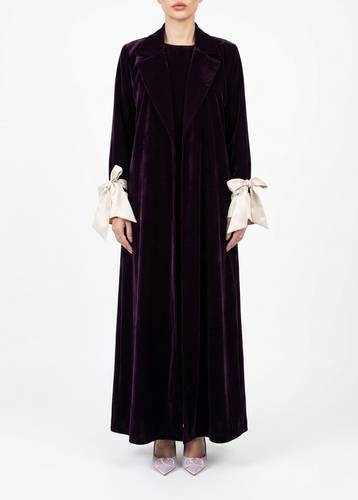 BAHIAH PURPLE VELVET BOW