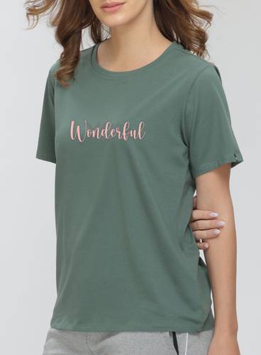 WONDERFUL YOU PRINTED ROUND NECK T-SHIRT