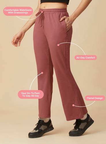 BASIC SOLID FLARED PANTS