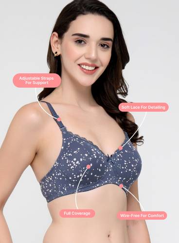 TRENDY PRINTED COMFY PADDED BRA