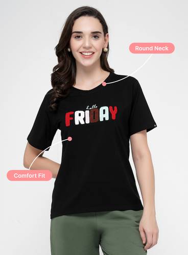 FRIDAY PRINTED ROUND NECK T-SHIRT