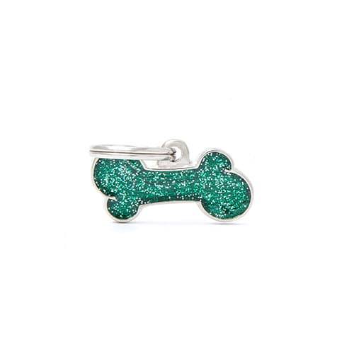 My Family Bone Necklace, Shiny Green, Small Size
