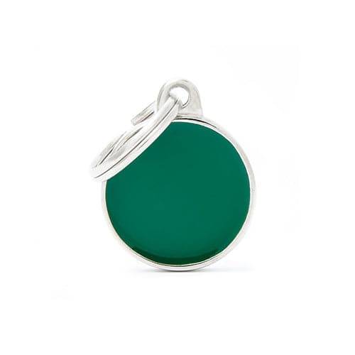 My Family Round Necklace, Green, Small