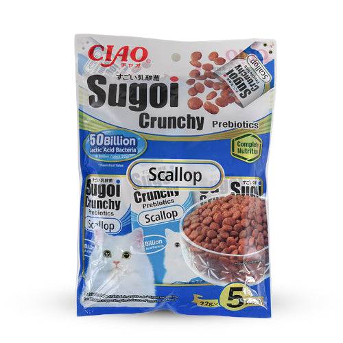 CIAO Sugoi Crunchy Scallop Flavor + Prebiotics 5x22g