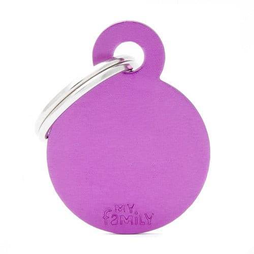 Purple Aluminum Circular Necklace