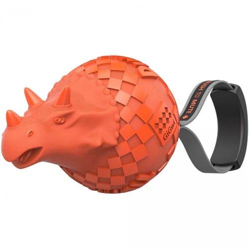 Gim Dog Toy, Orange Rubber Unicorn