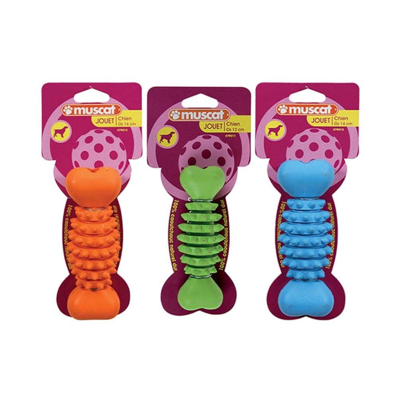 Zolux silicone teether for dogs in the shape of a bone 14 cm, Various Colors