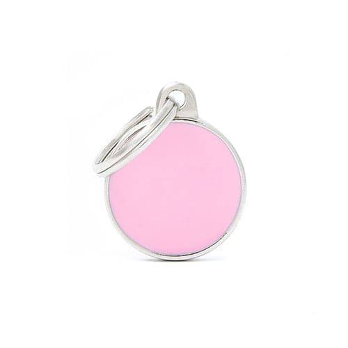 My Family Round Necklace, Pink, Small
